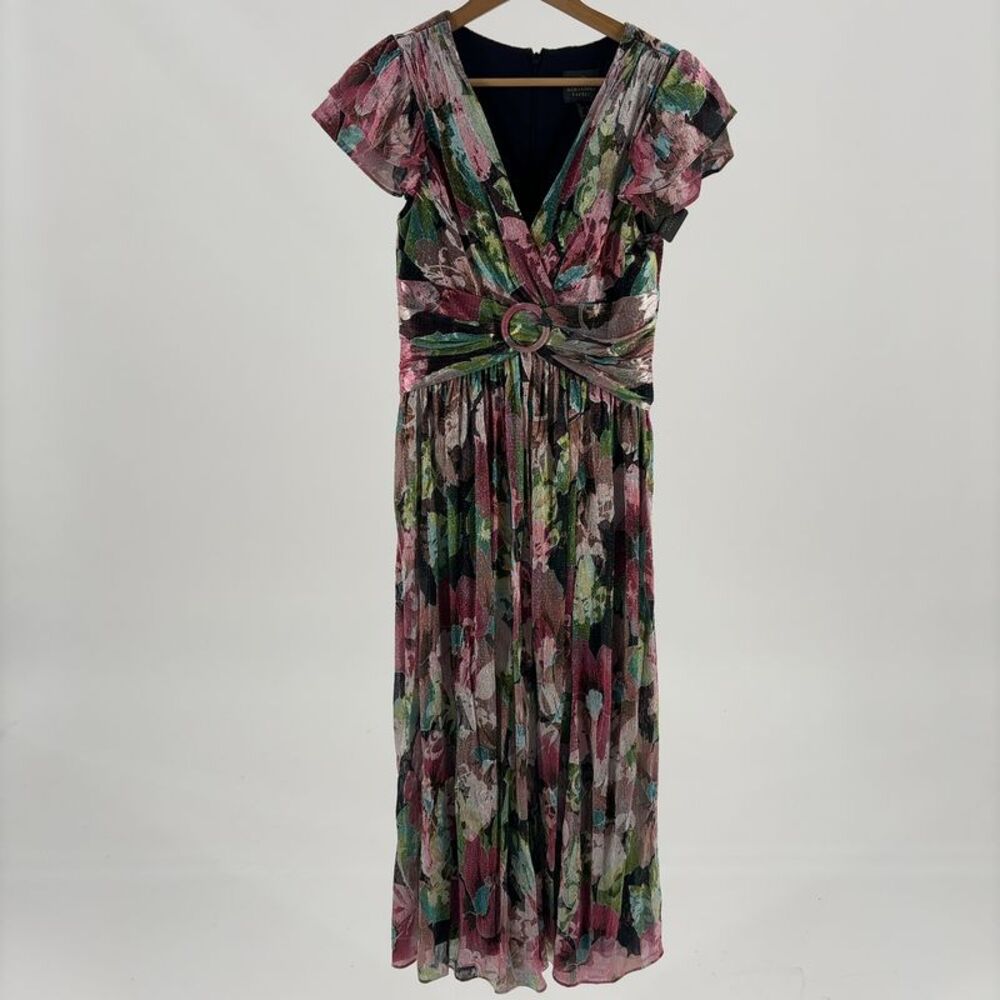 Adrianna Papell Short Sleeve Midi Dress